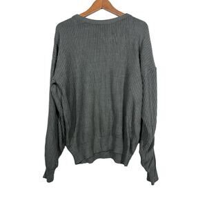 Vintage 80s Wrangler Sweater Jumper Long Sleeve Pullover Olive - L